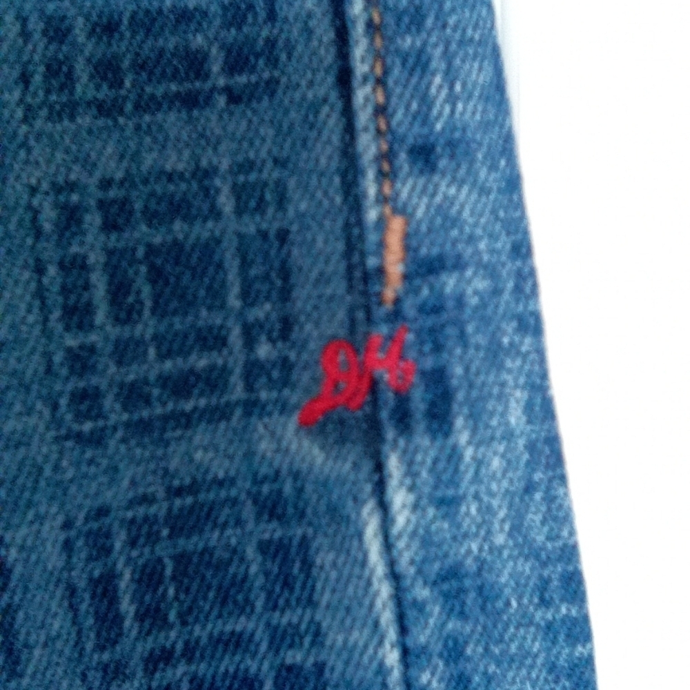 Damson Madder Tovie Mid Rise Straight Leg Laser Check Jeans Sz. 4 - Picture 8 of 16